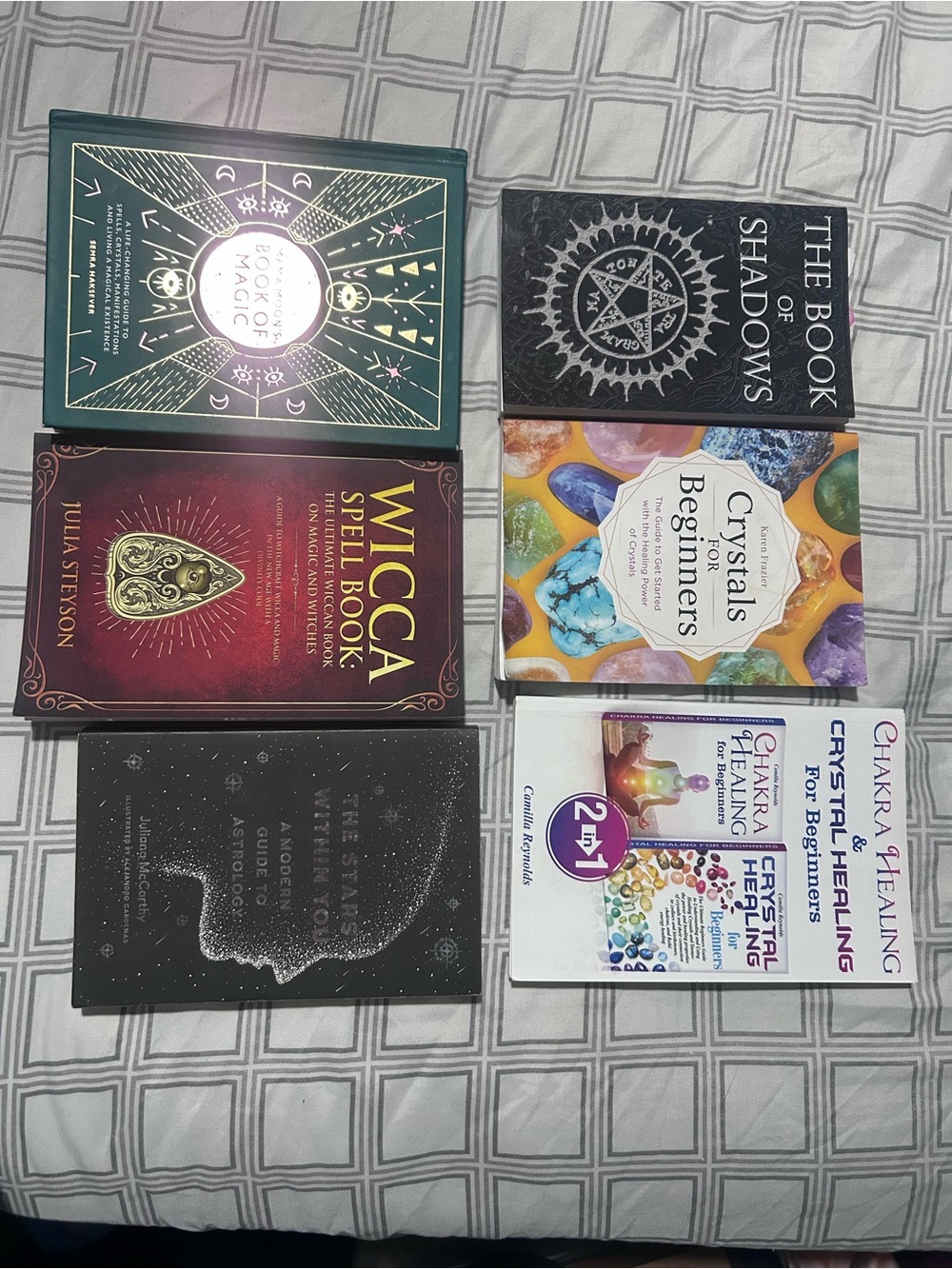 Set of 7 Metaphysical & Crystal Books — Multicolor Covers